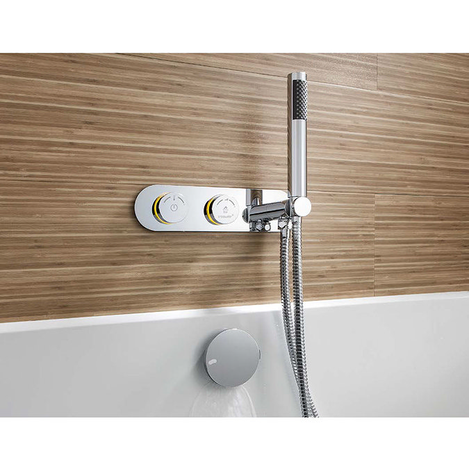 Crosswater Digital Duo 2-Way Processor and Bath Controls with Shower Pump In Bathroom Large Image