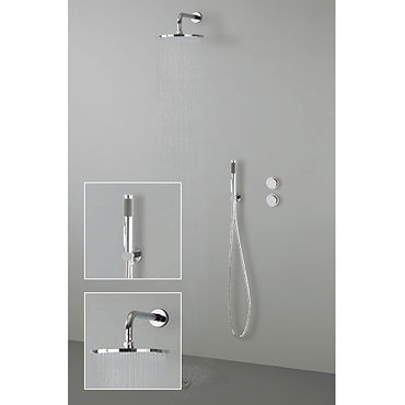 Crosswater Digital Esprit Duo Shower with Hand Shower and Wall Mounted Fixed Round Showerhead Profil