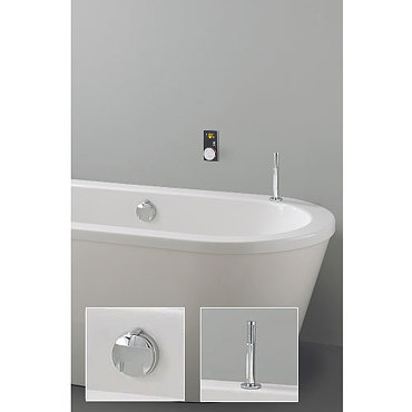 Crosswater Digital Evoque Elite Bath Filler Waste & Pull Out Hand Shower Profile Large Image