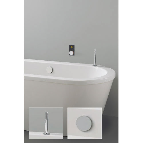Crosswater Digital Infinity Elite Bath w Top Filling Bath Filler & Pull Out Hand Shower Large Image