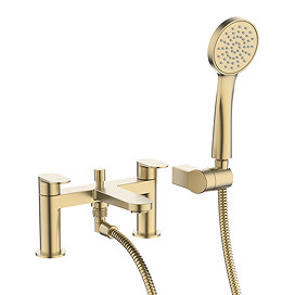 Crosswater Drift Bath Shower Mixer with Kit - Brushed Brass