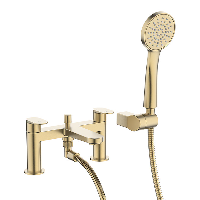 Crosswater Drift Bath Shower Mixer with Kit - Brushed Brass