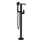 Crosswater Drift Floor Mounted Freestanding Bath Shower Mixer - Matt Black