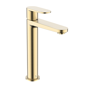 Crosswater Drift Tall Mono Basin Mixer with Clicker Waste - Brushed Brass