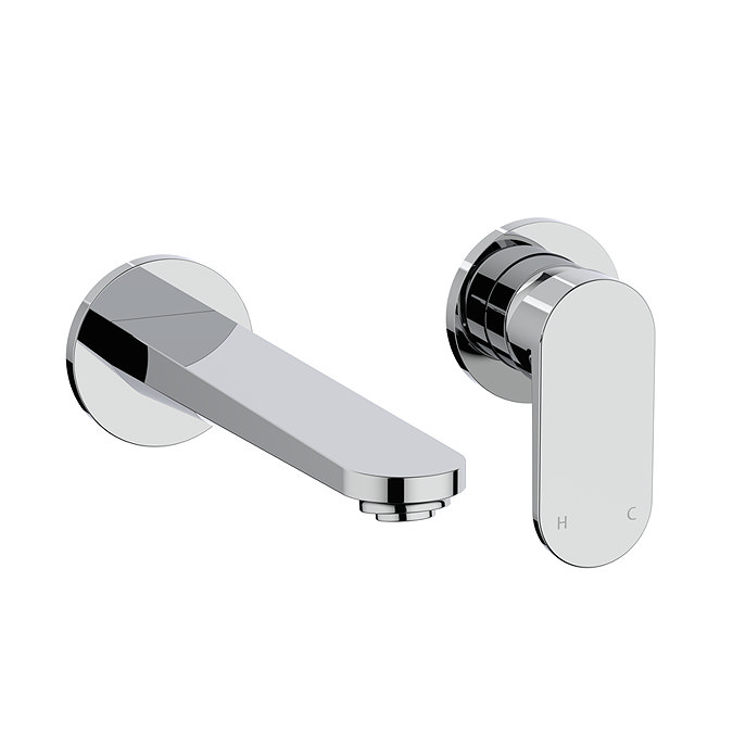 Crosswater Drift Wall Mounted 2 Hole Set Basin Mixer - Chrome