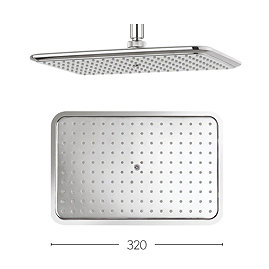 Crosswater - Essence 320mm Rectangular Fixed Showerhead - FH321C Large Image