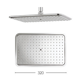 Crosswater - Essence 320mm Rectangular Fixed Showerhead - FH321C Large Image