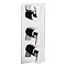 Crosswater - Essence Triple Concealed Thermostatic Shower Valve - ES2000RC Large Image