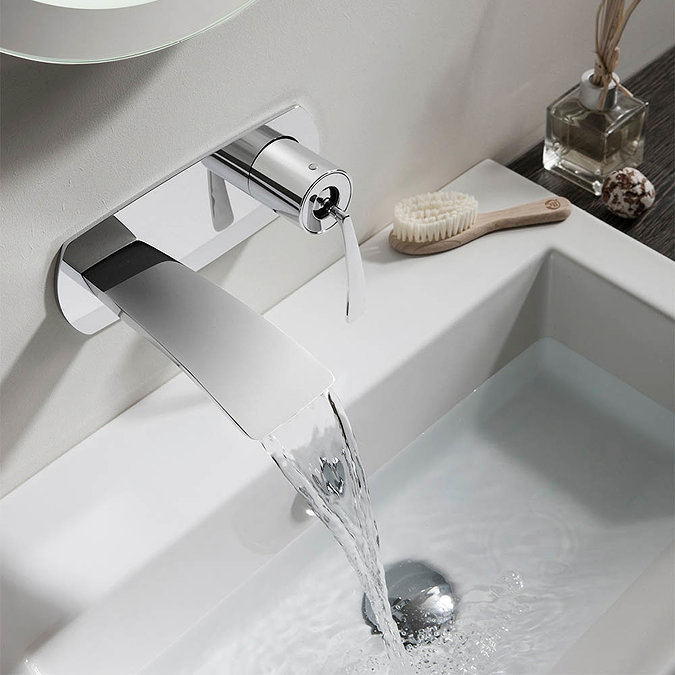 Crosswater - Essence Wall Mounted 2 Hole Set Basin Mixer - ES121WNC  Profile Large Image