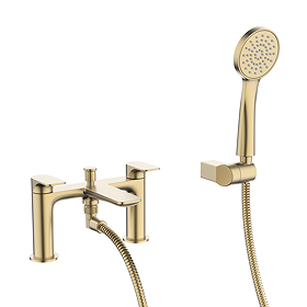 Crosswater Fuse Bath Shower Mixer with Kit - Brushed Brass