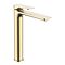 Crosswater Fuse Tall Mono Basin Mixer with Clicker Waste - Brushed Brass