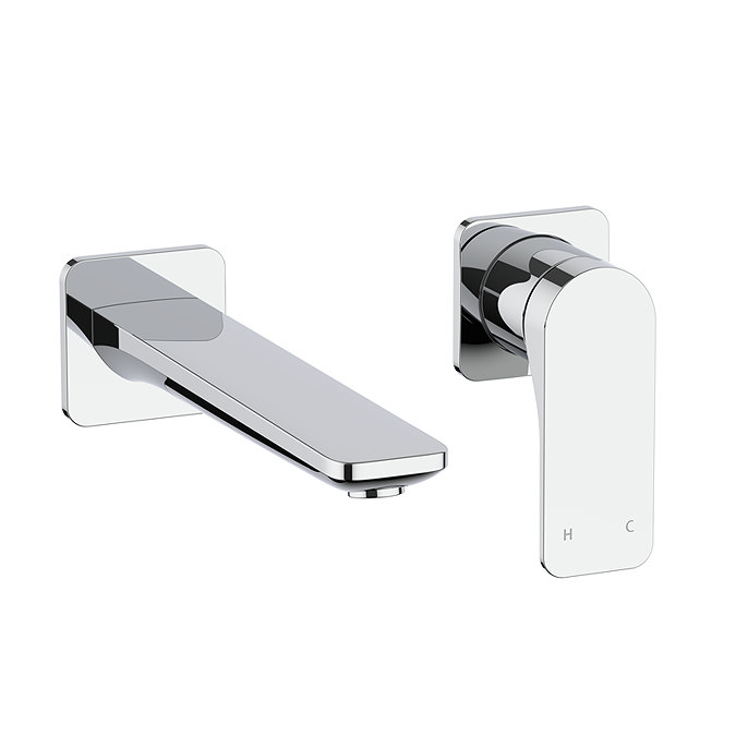 Crosswater Fuse Wall Mounted 2 Hole Set Basin Mixer - Chrome