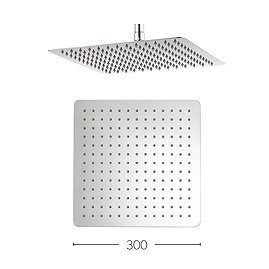 Crosswater - Glide 300mm Square Fixed Showerhead - FH330SR+ Large Image