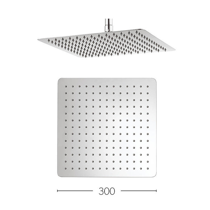 Crosswater - Glide 300mm Square Fixed Showerhead - FH330SR+ Large Image