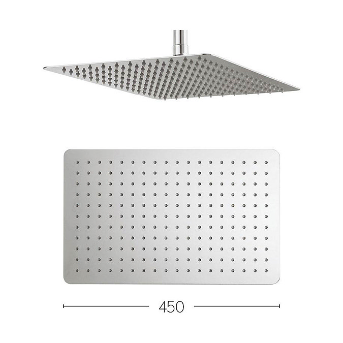 Crosswater - Glide 450mm Rectangular Fixed Showerhead - FH425SR+ Large Image