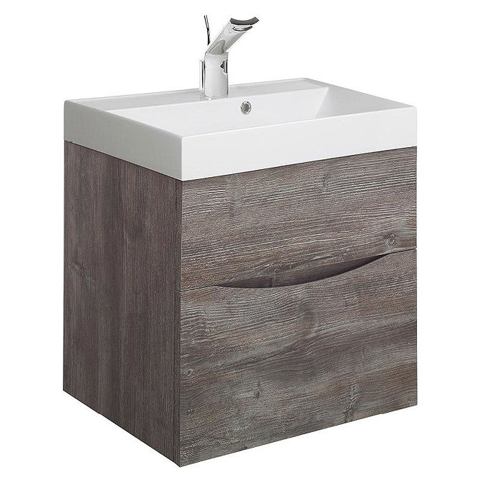 Crosswater Glide II 100 Vanity Unit with Cast Mineral Marble Basin - Driftwood
