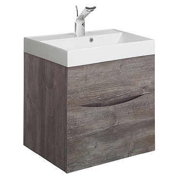 Crosswater Glide II 100 Vanity Unit with Cast Mineral Marble Basin - Driftwood