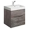 Crosswater Glide II 100 Vanity Unit with Cast Mineral Marble Basin - Driftwood