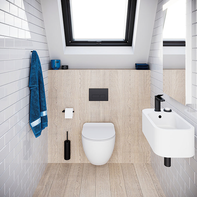 Crosswater Glide II Matt Black Mono Basin Mixer - GD110DNM Profile Large Image