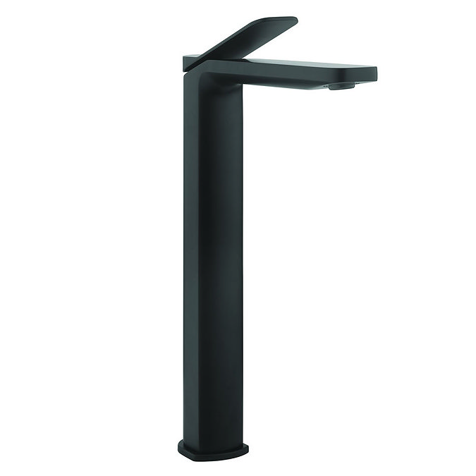 Crosswater Glide II Matt Black Tall Mono Basin Mixer - GD112DNM Large Image