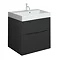 Crosswater Glide II Vanity Unit and Basin - Matt Black Large Image