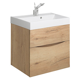 Crosswater Glide II Vanity Unit and Basin - Windsor Oak Large Image