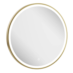 Crosswater Infinity 600mm Illuminated Mirror - Brushed Brass