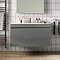 Crosswater Kai 1000mm Wall Hung Single Drawer Vanity Unit - Grey Gloss