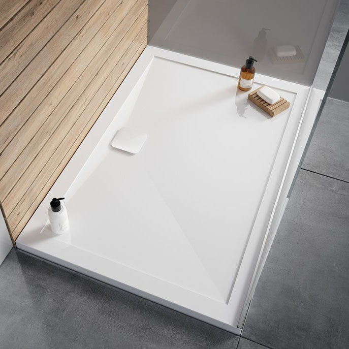 Crosswater Kai 25mm Rectangular Shower Tray + Waste  Profile Large Image