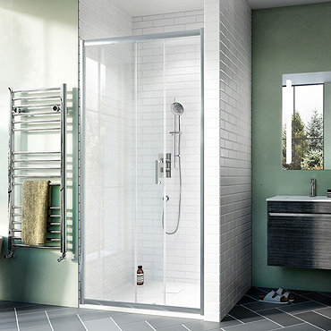 Crosswater Kai 6 Single Sliding Shower Door  Profile Large Image