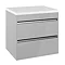 Crosswater Kai 600mm Double Drawer Unit & Worktop - Grey Gloss Large Image