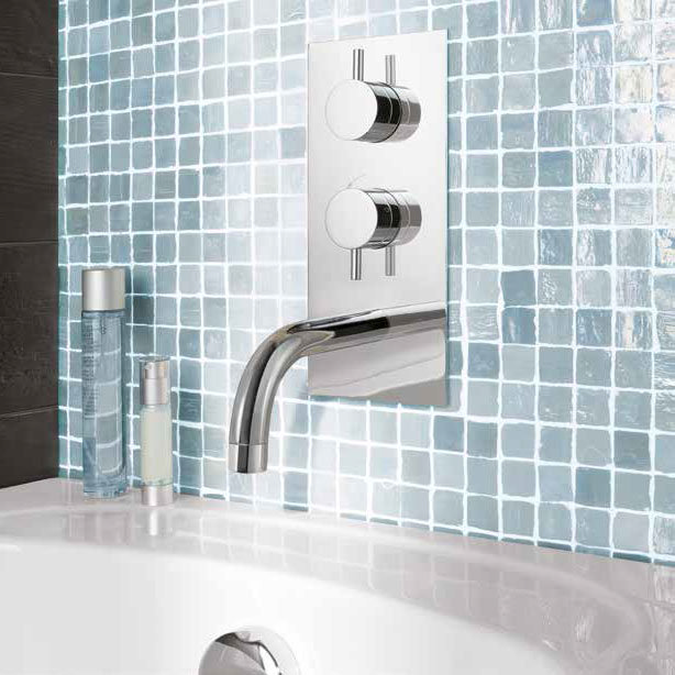 Crosswater - Kai Lever Thermostatic Shower Valve with Bath Spout and Diverter - KL1600RC Profile Lar