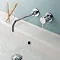 Crosswater - Kai Lever Wall Mounted 2 Hole Set Basin Mixer - KL120WNC  Feature Large Image