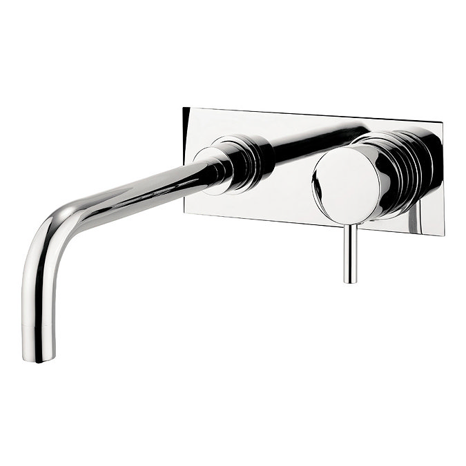 Crosswater - Kai Lever Wall Mounted 2 Hole Set Basin Mixer with Back Plate - KL121WNC Large Image