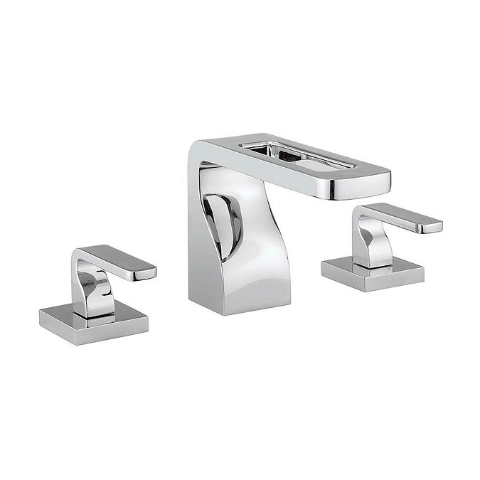 Crosswater KH Zero 1 3 Tap Hole Basin Mixer with Pop-up Waste - KH01_135DPC Large Image