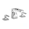 Crosswater KH Zero 1 3 Tap Hole Basin Mixer with Pop-up Waste - KH01_135DPC Large Image