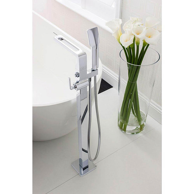 Crosswater KH Zero 1 Floor Mounted Freestanding Bath Shower Mixer - KH01_415FC Profile Large Image