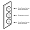 Crosswater KH Zero 3 Thermostatic Shower Valve with 3 Way Diverter - KH03_3000RC  Profile Large Image