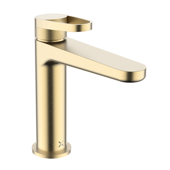 Crosswater Lazo Basin Monobloc Tap - Brushed Brass