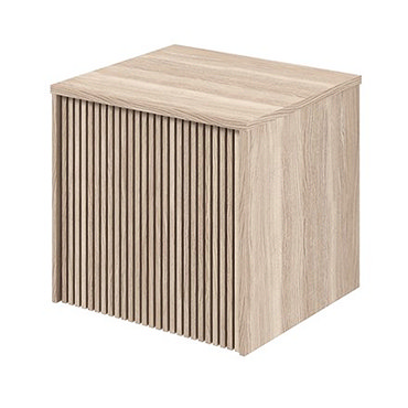Crosswater Limit 500mm Oak Wall-Hung Slatted Vanity Unit with Worktop