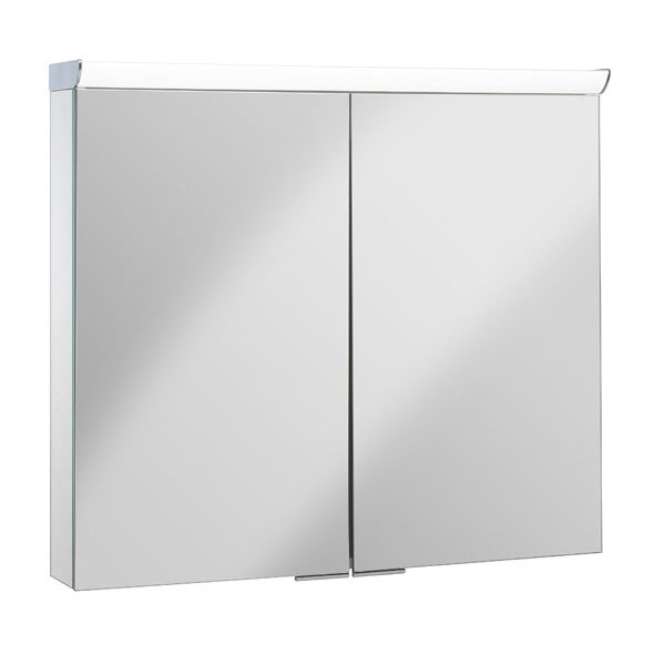 Crosswater Lustro 800mm LED Illuminated Mirrored Cabinet