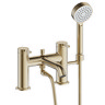 Crosswater Malu Bath Shower Mixer Tap with Handset - Brushed Brass