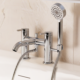 Crosswater Malu Bath Shower Mixer Tap with Handset - Chrome