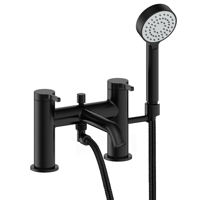 Crosswater Malu Bath Shower Mixer Tap with Handset - Matt Black