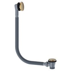 Crosswater Malu Click Clack Bath Waste with Overflow - Brushed Brass
