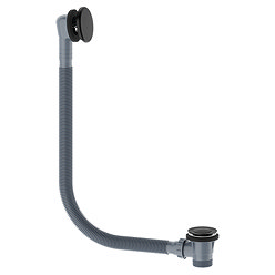 Crosswater Malu Click Clack Bath Waste with Overflow - Matt Black