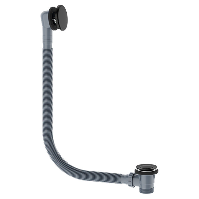 Crosswater Malu Click Clack Bath Waste with Overflow - Matt Black
