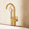 Crosswater Malu Floor Standing Bath Shower Mixer Tap with Handset - Brushed Brass