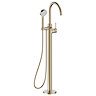 Crosswater Malu Floor Standing Bath Shower Mixer Tap with Handset - Brushed Brass