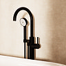 Crosswater Malu Floor Standing Bath Shower Mixer Tap with Handset - Matt Black